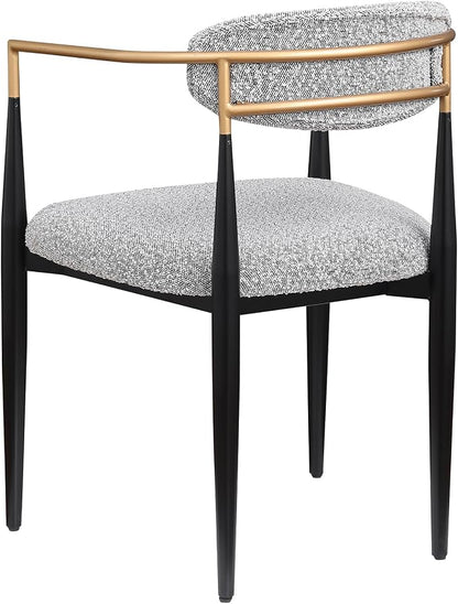 Morden Fort Modern Dining Table and Chairs Set for 6, 70" Black Dining Table with White Faux Marble Top and 6 Upholstered Chairs for Kitchen, Restaurant and Conference