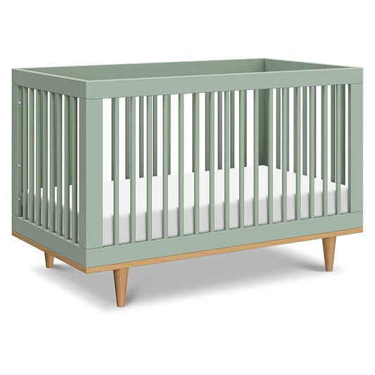 Davinci Marley 3-in-1 Convertible Baby Crib, Light Sage | GREENGUARD Gold Certified, FSC Certified, Converts to Toddler Bed & Daybed, 4 Adjustable Mattress Heights - Easy Assembly