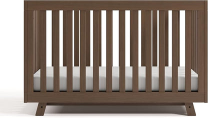 Storkcraft Beckett 3-in-1 Convertible Crib – GREENGUARD Gold Certified, Fits Standard Crib Mattress, Converts to Toddler Bed and Daybed, 4 Mattress Heights, Grow-with-Me Design (Hazelnut)