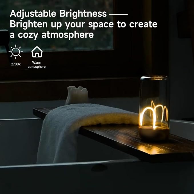 AUGE LIGHT Mini Minimalist Table Lamp Cordless Lamp Rechargeable Table Lamp Portable Nightstand Lamps Desk Lamps for Home Office Unique Ambient Light Mood Lighting for Desk Decor Beside (Dark Gray)