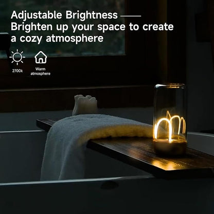 AUGE LIGHT Mini Minimalist Table Lamp Cordless Lamp Rechargeable Table Lamp Portable Nightstand Lamps Desk Lamps for Home Office Unique Ambient Light Mood Lighting for Desk Decor Beside (Dark Gray)