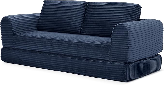 82-Inch Foldable Loveseat Boneless Cloud Couch, Modern Compressed Foam Daybed Floor Mattress Sleeper Sofa, 2-in-1 Boneless Convertible Sofa in a Box,No Assembly Required