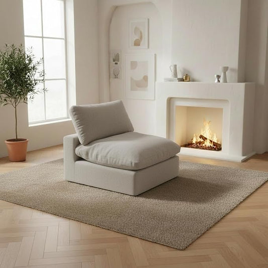 Modular Sectional Sofa,Extra Comfty Deep-Seat-Filled Couch, Black Modern Couches for Living Room,Apartment,Office,Small Space