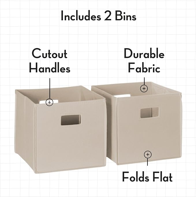 RiverRidge Home RiverRidge Activity Table, White with Taupe Bins