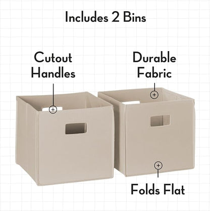 RiverRidge Home RiverRidge Activity Table, White with Taupe Bins