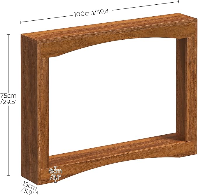 YATINEY Narrow Console Table, 5.9'' Thin Entryway Table, Behind Couch Table for Small Spaces, Small Farmhouse Hallway Table, for Living Room, Hallway, Foyer, Reddish Brown CT19WL