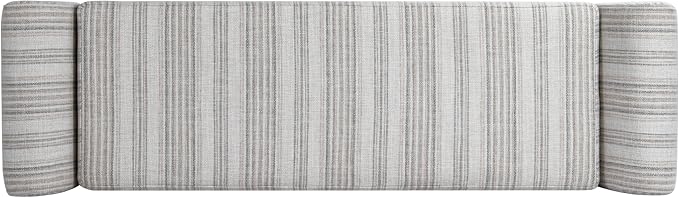HomePop 60" Modern Storage Bench - Gray Striped Pattern