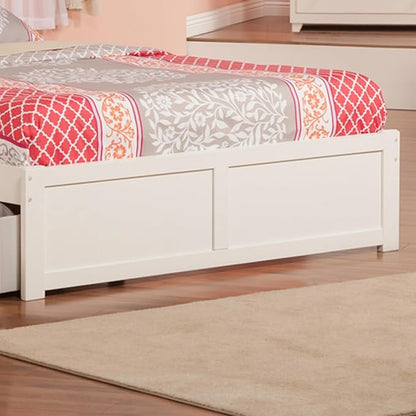 AFI, Concord Queen Platform Bed with Footboard & Storage Drawers, White