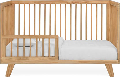 3-in-1 Astin Convertible Baby Crib - Wooden Baby Crib, Grows with Your Baby, Converts to Toddler Bed & Day Bed, 4 Adjustable Support Base Height | Natural