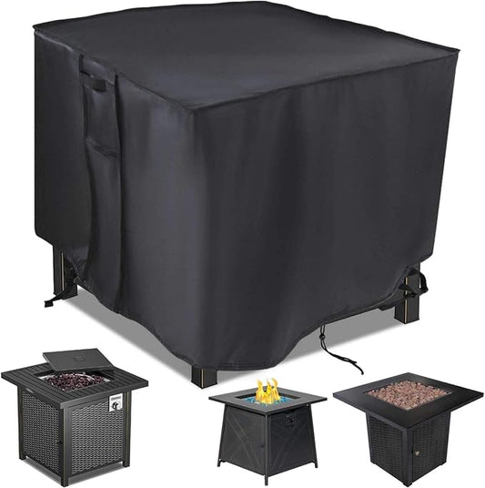 Saking Custom Size Fire Pit Cover, Square Firepit Covers Outdoor Gas Fireplace Fire Table Cover, Propane Fire Pit Table Cover