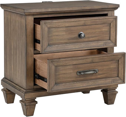 New Classic Furniture Mariana 5-Piece Wood King Bedroom Set, Vintage Mocha