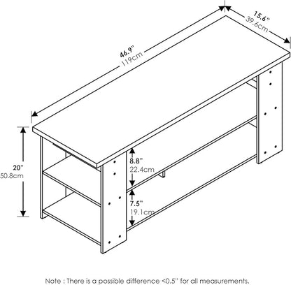 Furinno Jaya TV Stand, Espresso, 50