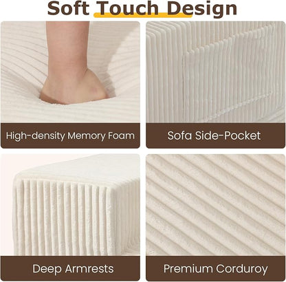 cidludto Convertible Sofa Bed, 78" Oversized Boneless Loveseat Couch 2 in 1 Foldable Futn Bed Couch in A Box, Folding Sofa Chair for Living Room, No Assembly Required, Beige