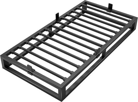 Bilily 10 Inch Twin XL Bed Frame with Steel Slat Support,Low Profile King Metal Platform Bed Frame Support Mattress Foundation,Heavy Duty,No Box Spring Needed,Easy Assembly,Noise Free