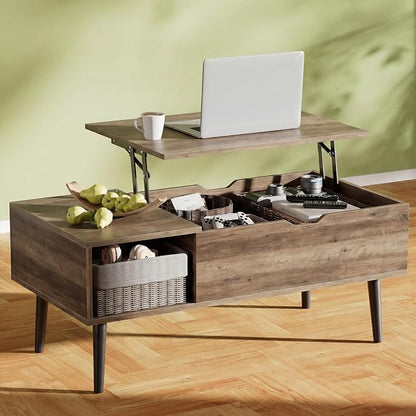 OLIXIS Lift Top Coffee Table with Hidden Storage for Living Room