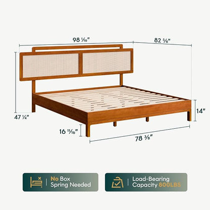 Neil Bed Frame - King - Milk Chocolate