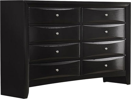 Coaster Home Furnishings Briana Transitional 5-Piece Bedroom Set California King Size Storage Bookcase Bed Frame 56-inch Headboard Black 202701KW-S5