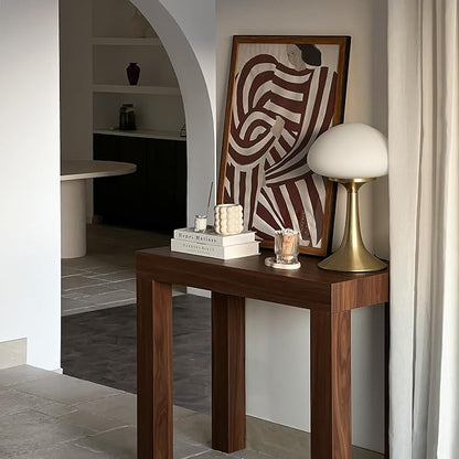 Mobili Fiver, First, Extendable Console Table 17.7(120) x35.4 in, Walnut, Made in Italy