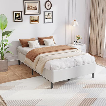 Awesofurni Twin Box Spring, 8 Inch Twin Box Spring Only, 2500 lbs Heavy Duty Metal Frame Mattress Foundation with Fabric Cover, Easy Assembly-Noise Free