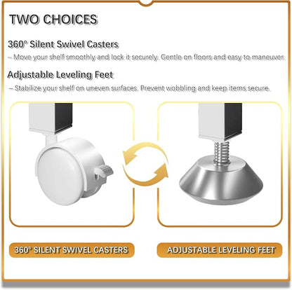 4NM No Tool Assembly 23.6" Small Desk, Folding Portable Desk with Wheels, Adjustable Height Foldable Computer Home Office Desks, Collapsible Study Writing Table for Space Saving Bedroom - White Gold