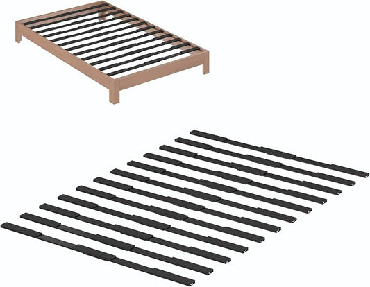 Queen Bed Slats Replacement for Wood/Upholstered/Metal Bed | Metal bed slats, Heavy Duty Low Profile Box Spring Alternative,noise free, anti-slip, Universal fits, bed frame support