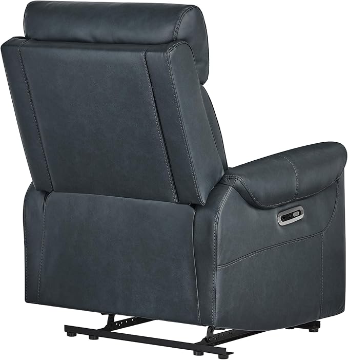 KISLOT Leather Recliner Chair for Adults Wall Hugger RV Recliner with USB Charging Ports Electric Power Reclining Sofa for Living Room Home Theater Seating Bedroom