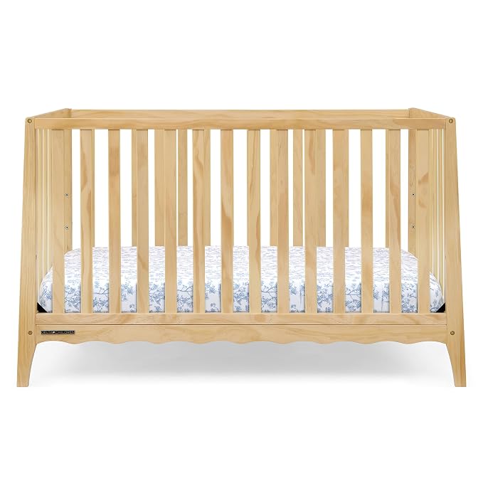 Delta Children Lulu 5-in-1 Convertible Crib, Converts to Toddler Bed, Daybed, Sofa & Full-Size Bed, Greenguard Gold Certified, Fits Standard Crib Mattress, 3 Mattress Heights for Baby, Natural