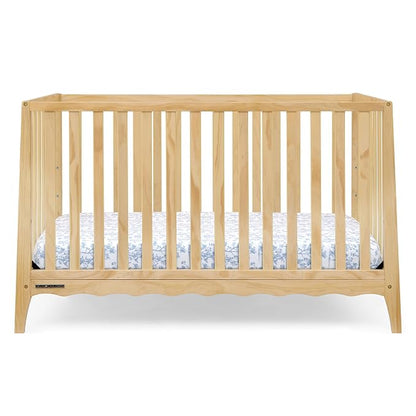 Delta Children Lulu 5-in-1 Convertible Crib, Converts to Toddler Bed, Daybed, Sofa & Full-Size Bed, Greenguard Gold Certified, Fits Standard Crib Mattress, 3 Mattress Heights for Baby, Natural