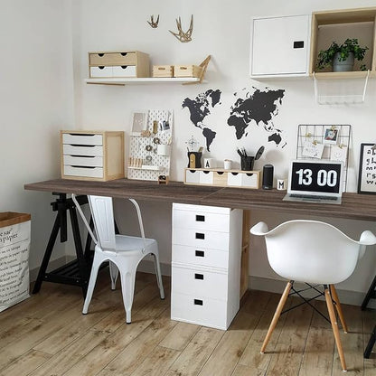 Kaboon 42x20 inches Tabletop, Solid One-Piece Desktop for Sit Stand Desk, Double Desks, L Desk DIY,Wood Countertop Home or Commercial Use,1 inch Thick, Eucalyptus/Rustic Wood, 20" D x 42" W