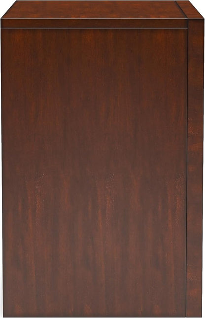 Furniture of America Darius Transitional Solid Wood 3-Piece King Platform Bedroom Set with Drawers, Bookcase Headboard and Knob Pulls, Mattress Ready, Dark Cherry