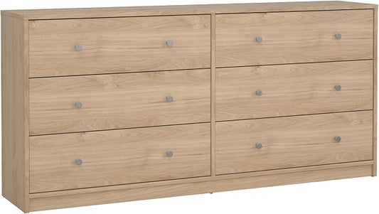 6 Drawer Double Dresser | Compact Depth