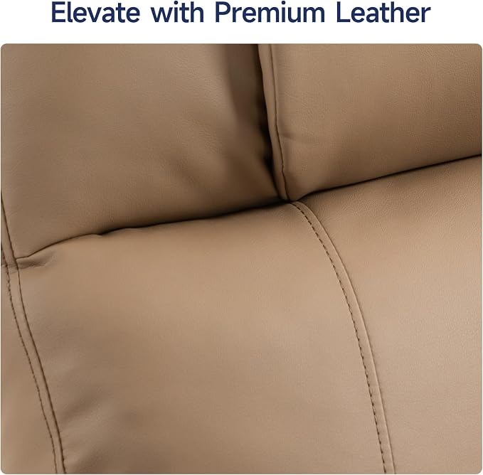 Brage Living Power Lift Recliner Chair for Elderly with Massage & Heat, PU Leather Electric Recliner with USB Charge Port, 160° Adjustable Recline, Stand Assist, Remote Control, Cup Holders (Brown)