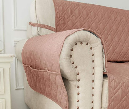 Ameritex Waterproof Nonslip Recliner Cover Stay in Place, Dog Chair Cover Furniture Protector, Ideal Recliner Slipcovers for Pets and Kids (Pink, 30'')
