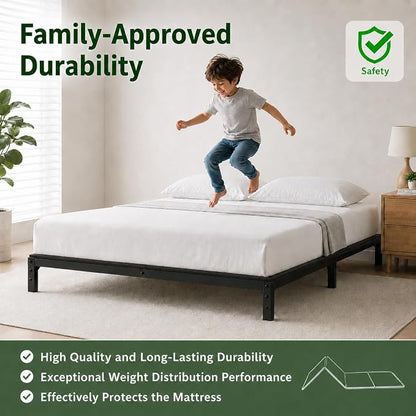 DFAN 54"×75" Bunkie Board Full Size – Double Sided Non-Slip Breathable Bed Support, Anti-Sag Full Bed Slats Support Under Mattress for Slatted Bed Frame Base, Metal Frames, Sofa Beds, Foldable Black