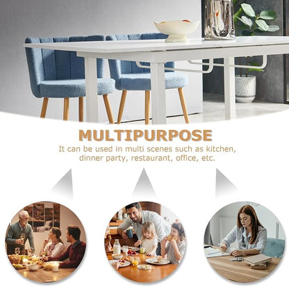 Extendable Dining Table for 4-8 People,70.86''Modern Space-Saving Kitchen Table with Metal Legs,Rectangle Folding Conference Meeting Table for Living Meeting Room Kitchen,White