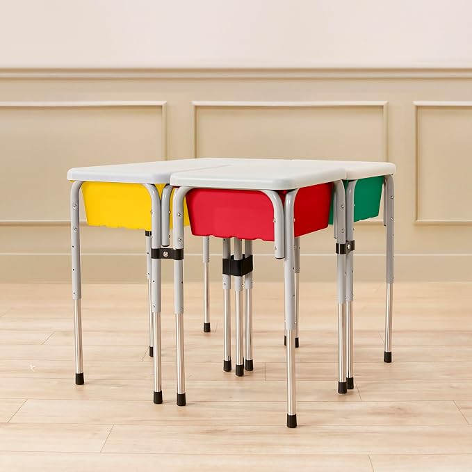 Back2School Express Adjustable Quad Sensory Tables with Lids, Children's Furniture, Primary