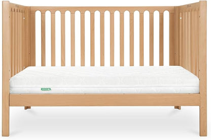 Newton Baby Galileo Standard Crib, Solid Beech Wood in Natural Color, 3-in-1 Convertible Crib with Toddler Bed Conversion Kit, Ultra-Safe Non-Toxic Finish