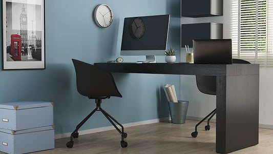 Mobili Fiver, Evolution Desk 70.9 x 23.6 in, Concrete Effect, Grey with One Leg, Made in Italy