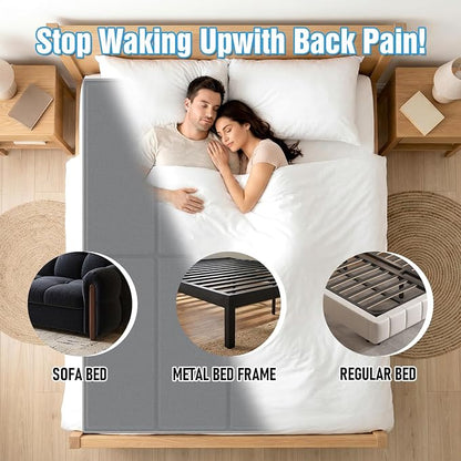 Bunkie Board Queen Size (60x80''), 10mm Bed Boards for Under Mattress, Breathable, Noise Minimizing, Moisture Resistant Bunkieboards, Heavy Duty Bed Support Board for Platform & Slatted Frames