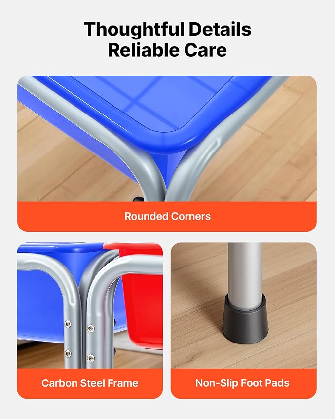 VEVOR Sensory Table for Toddlers, Kids 2-Station Sand and Water Adjustable Play Table with Detachable Storage Bins and Non-Slip Feet, Carbon Steel Frame, Rounded Corners, for Boys and Girls Exploring