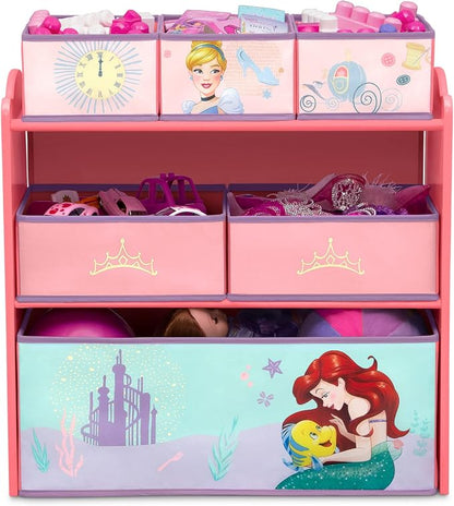Delta Children Design & Store 6 Bin Toy Storage Organizer, Disney Princess