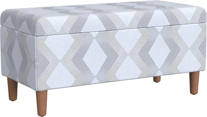HomePop Malmo 36" Storage Bench - Natural Woven Geo