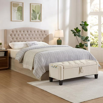 24KF Upholstered Tufted Button Wall Mounted Velvet Headboard,Comfortable Fashional Headboard Queen/Full Size,6058-Q-Taupe