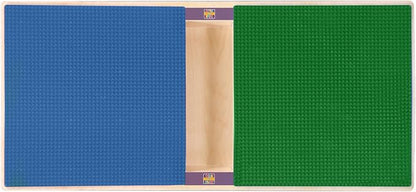 Contender Time-2-Play Kids Activity Play Table, Compatible with Lego Bricks, Extra Sturdy Birch Plywood, 35" W X 15.5" D, Blue & Green, 22" Legs for Ages 6-9