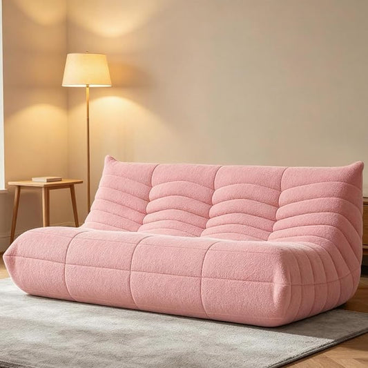 WHGBJA Bean Bag Chair for Adults with Memory Foam Couch, 3 Seater Bean Bag Sofa for Bedroom, Living Room, Reading, Gaming Floor Sofa Couch, Boneless, Comfy