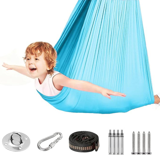 Sensory Swing Chairs for Kids, Indoor & Outdoor Hanging Therapy Cuddle Hammock Swing Seats for Child Teens with Autism, ADHD, Aspergers, Sensory Integration