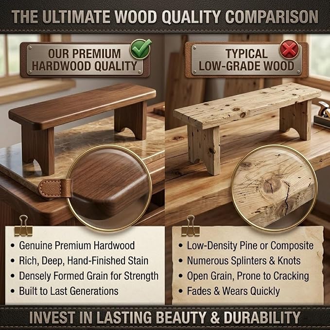 Entryway Bench, 24" to 59" Solid Wood Bench, Wooden Shoe Bench for Entryway, Farmhouse End of Bed Bench for Bedroom, Dining Room, Kitchen, Window Seat, Outdoor Garden Bench Seat