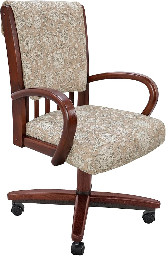 Chromcraft Set of 1 Chairs, Chairs with Soft Wheels for Kitchen Room