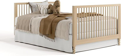Storkcraft Rio 5-in-1 Convertible Crib and Toddler Guardrail – GREENGUARD Gold Certified, Toddler Bed Conversion Kit Included, Fits Baby Crib Mattress, Converts to Full Bed (Driftwood)