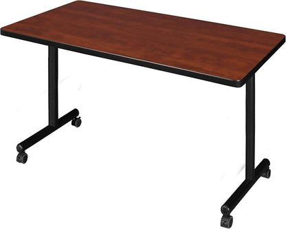 Romig Axis-Pro 42 x 30 in. Mobile T-Base Training Seminar Table- Cherry